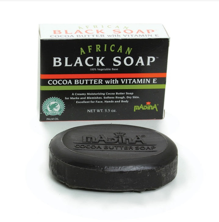African Black Soap with Cocoa Butter & Vitamin E