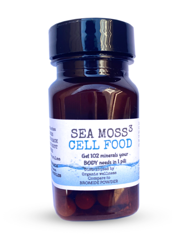 Sea Moss 3 Cell Food CAPSULES Sea Moss, Bladderwrack, Burdock Root Get 102 minerals in 1 pill "NOW 30 CAPSULES INSIDE!!"