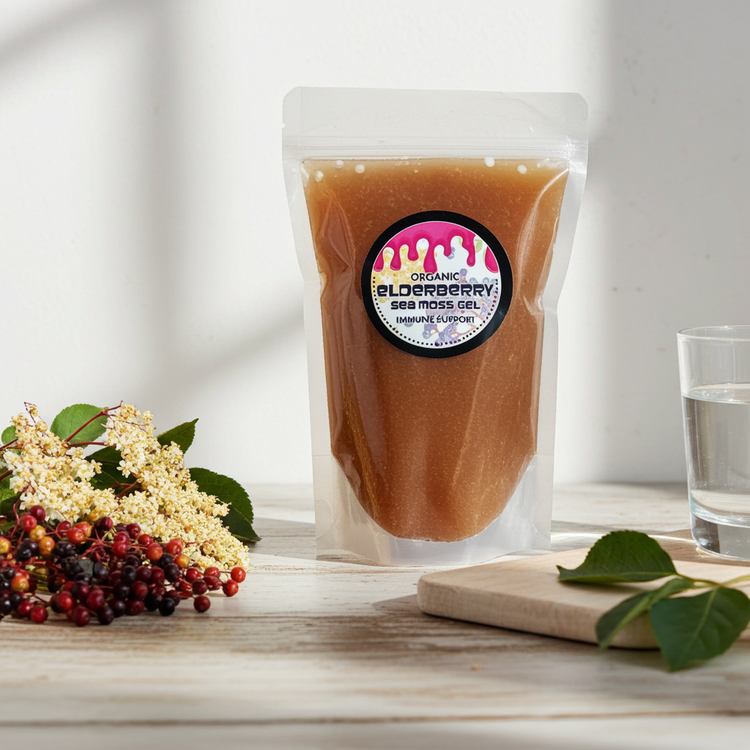 Elderberry Sea Moss Gel 8 oz pouch