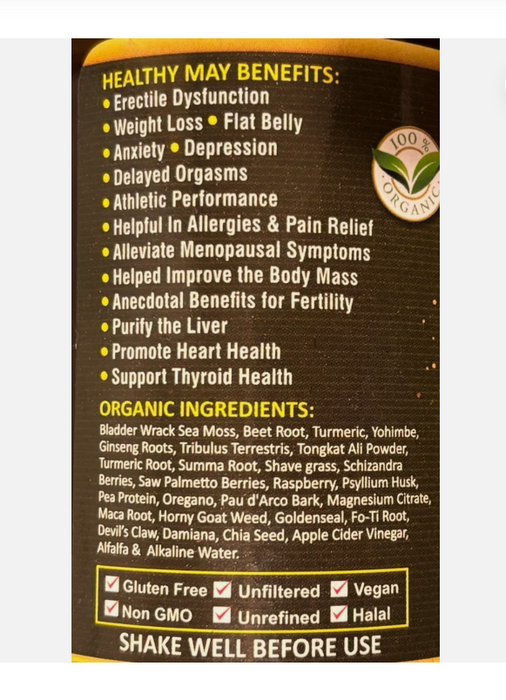 Bladderwrack, Sea Moss & Beet Root Tonic 16 oz