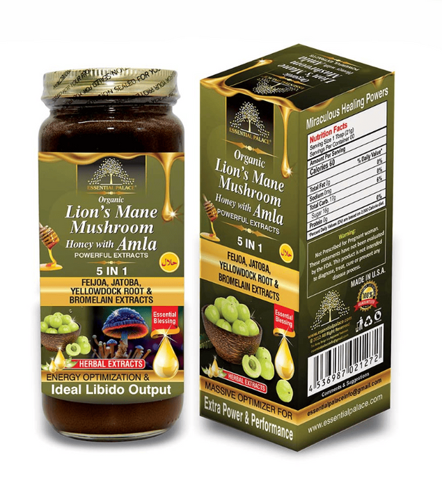 Lion's Mane Mushroom Honey w/ Amla - 16 oz