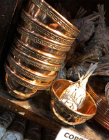 Decorative Copper Smudge Bowl