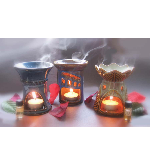 Porcelain Oil Burner - Assorted 4"