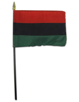 Medium Red Black & Green Flag