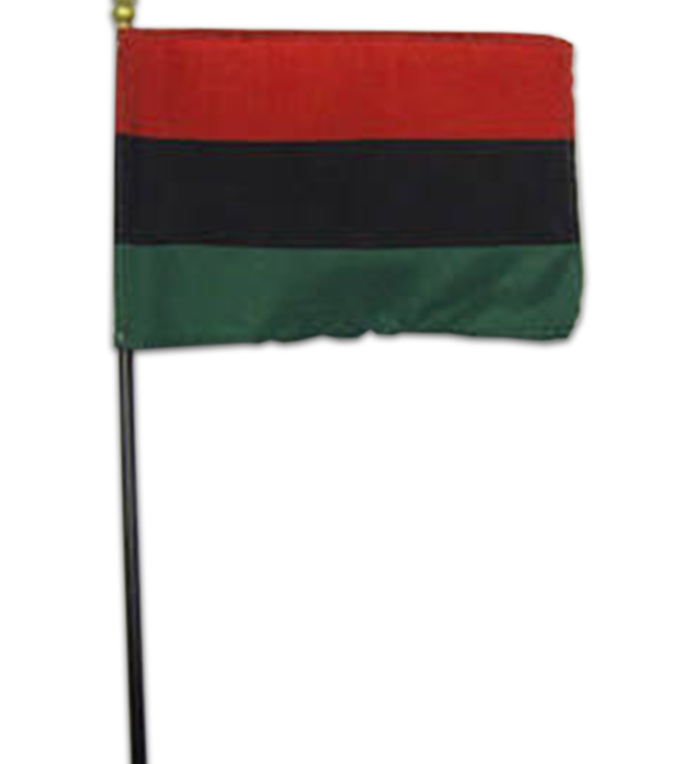 Medium Red Black & Green Flag
