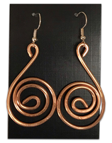 Spiral Copper Earrings by Twisted Rose Metal